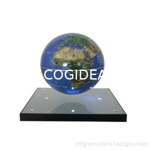 8 Led Lights Floating Rotating World Globe , Magnetic Levit